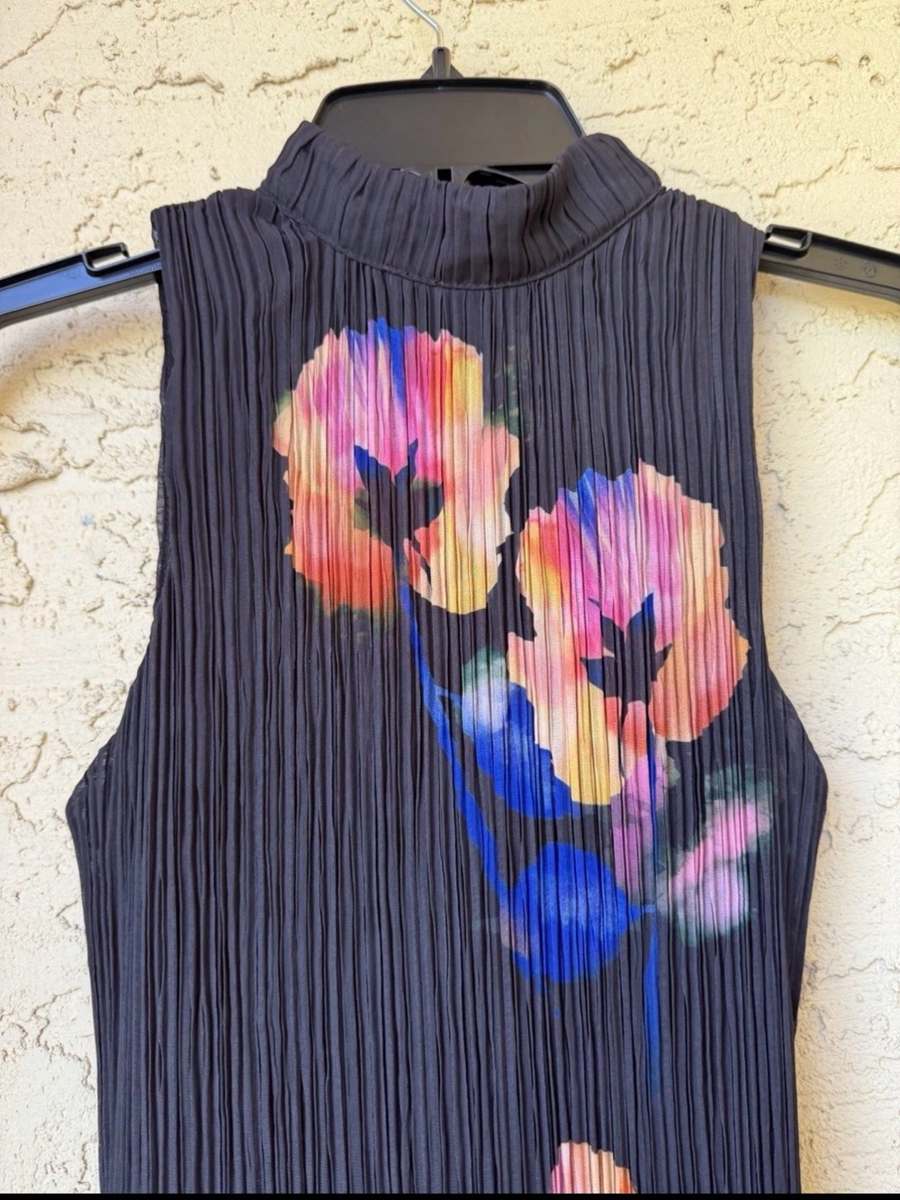 By Anthropologie Sleeveless Mock-Neck Plissé Midi Dress small Wedding guest NWT - Picture 6 of 7